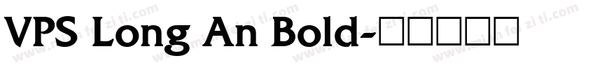 VPS Long An Bold字体转换